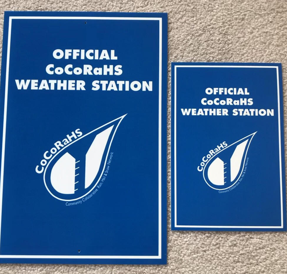CoCoRaHS station sign - SMALL