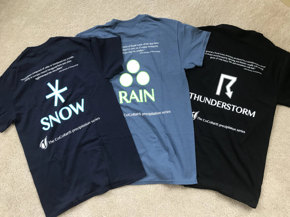 CoCoRaHS Precipitation Series shirts – WeatherYourWay