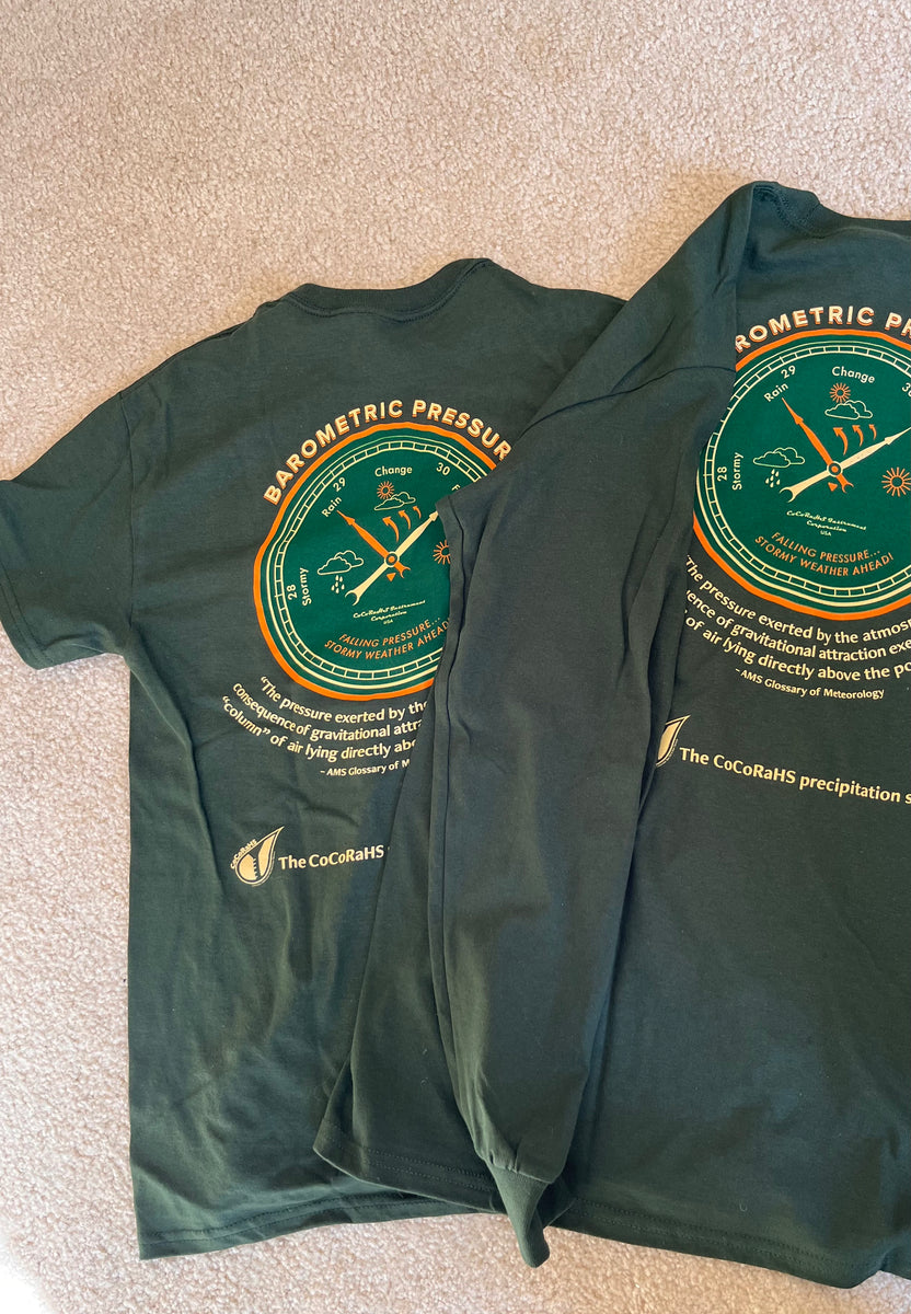 CoCoRaHS Precipitation Series shirts-BAROMETRIC PRESSURE – WeatherYourWay