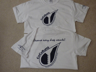 White CoCoRaHS/WeatherYourWay t-shirt